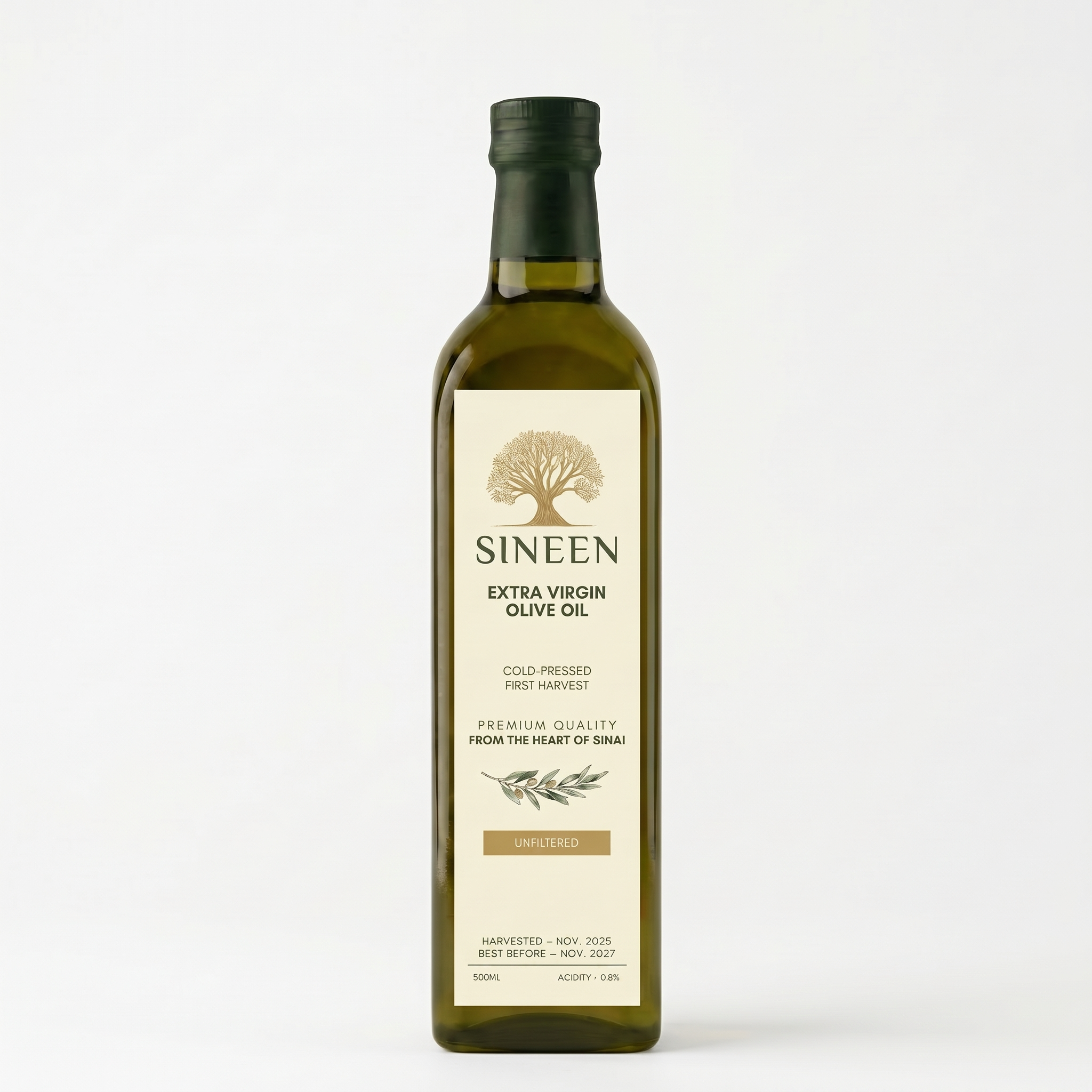 Organic Extra Virgin Olive Oil – 500ML (Dark Glass Bottle)